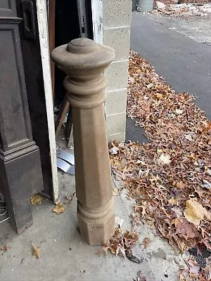 Bova 60 Antique Carved Walnut Newell Post 42“ X 7 And Three-quarter Inch • $475