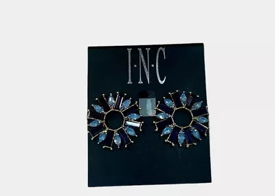 INC International Concept Earrings Gold Tone Crystal Flower • $10.99