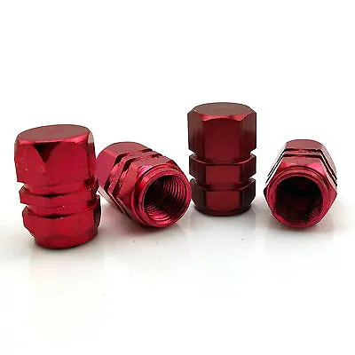 4pcs Red Wheel Tyre Valve Air Dust Cover Screw Caps Car Suit For Holden • $4.95