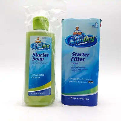 Mr Clean Auto Dry Car Wash Starter Soap 6.7oz And Filter 3 Uses New Sealed • $29.49