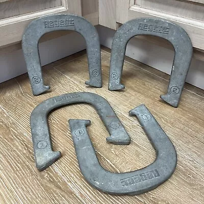 Set Of 4 Vintage Aluminum HORSESHOES #1 & #2 REGENT  11oz Game Playing Throwing • $19.99