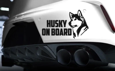 £3.50 • Buy Husky On Board Car Decal, Bumper Sticker, Siberian Husky