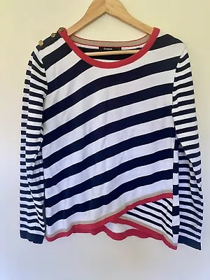 DESIGUAL Long Sleeve Striped Sweater Jumper Size Large • $29