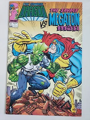 THE SAVAGE DRAGON Vs THE SAVAGE MEGATON MAN #1 (1993) 1ST APPEARANCE SHE-DRAGON! • $6.99