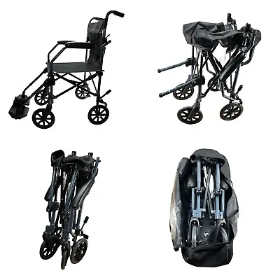 Drive Medical Travelite Transport Chair TC005GY Collapsible NO BOX • $149.99