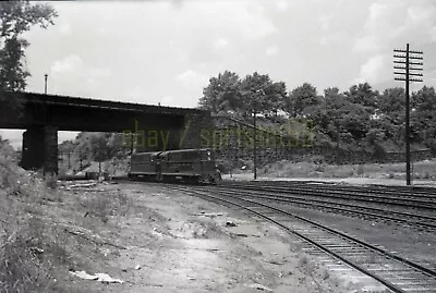 1949 BO Baltimore & Ohio Engines #306/307 @ Girard Ave - Vtg Railroad Negative • $29.45