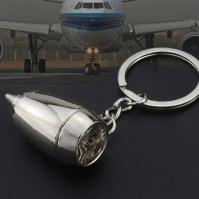 New Design Metal Plane Engine Keychains Mini Jet Engine Keyrings Gi  ZP • $3.50