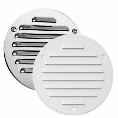 Round Metal Air Vent Grille With Fly Screen Circle Ventilation Duct Cover • £3.99