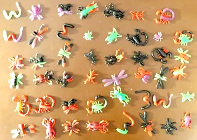 VINTAGE LOT 49 CREEPY CRAWLERS BUGS INSECTS SCORPIONS From Mattel Thingmaker Toy • $19.95