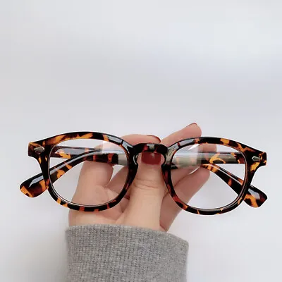 Retro Nerd Fashion Unisex Eyewear Clear Lens Fake Eye Glasses Black ROUND Frame  • £5.99