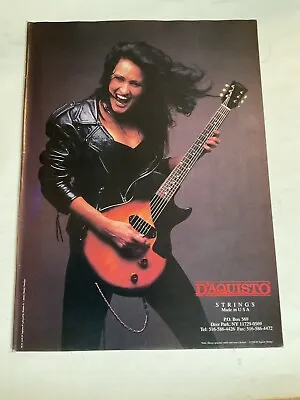 D’AQUISTO  Guitar String Print Ad  Shauna X  1995 Original  Vintage 95-1 • $9.99