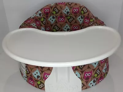 Bumbo Baby Seat With Straps Tray And Owl Pattern Cover Great Condition! • $29.97