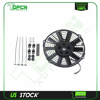 9  Slim Pull Push Electric Engine Radiator Condenser Cooling Fan Universal • $25.88