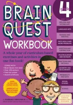 Brain Quest Workbook: 4th Grade [With Over 150 Stickers And Mini-Card Deck... • $4.88