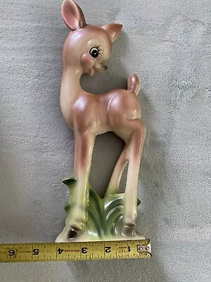 RARE Vintage Deer Statue  Ceramic Large Fawn Figurine Original ARTMARK Japan • $800