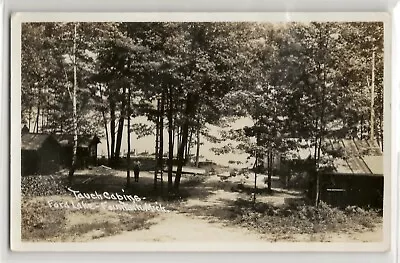 Tauch Cabins Ford Lake Fountain Michigan; Mason County Photo Postcard RPPC • $8