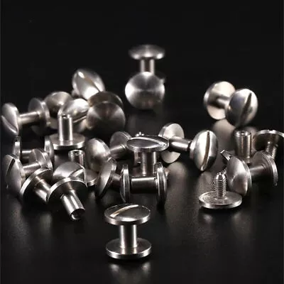£21.23 • Buy 20pcs Stainless Steel Binding Chicago Screws Nail Stud Rivets Album LeatherCraft