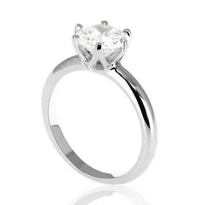 1/2 Carat H/SI2 Bridal Diamond Engagement Ring Round Cut 14K White Gold • £648.77