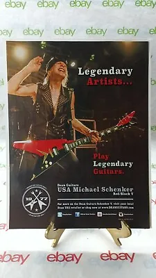 Michael Schenker Dean Guitars Print Ad  11 X 8.5 • $5.95