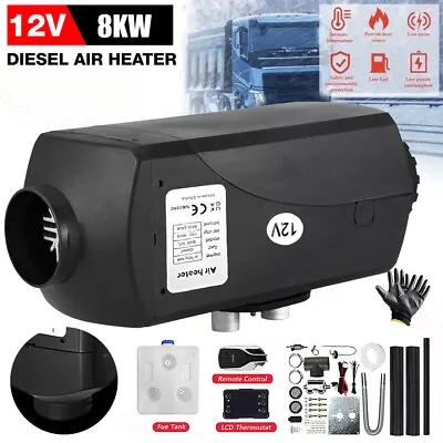 8KW Diesel Air Heater Tank Remote Control 12V LCD Thermostat Caravan RV Parking • $118.69