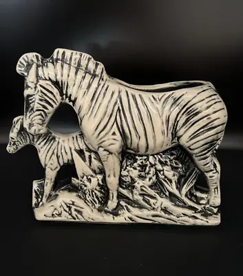 Vintage McCoy Pottery  Zebra  Mother And Baby Planter Only Made One Year 1956-57 • $585