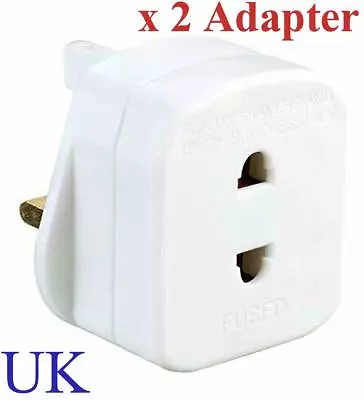 2 X Masterplug Indoor 1A Adaptor Fused For Bathroom/ Shaver/ Electric Toothbrush • £6.99
