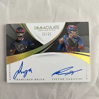 2018 Panini Immaculate Victor Caratini Francisco Mejia Gold Rookie RC Auto /25!! • $15.50