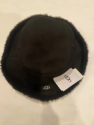 UGG Shearling Bucket Hat In Black NWT $160 • $88