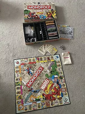 Hasbro Monopoly Marvel Comics Collector's Edition Board Game Complete • £16.99