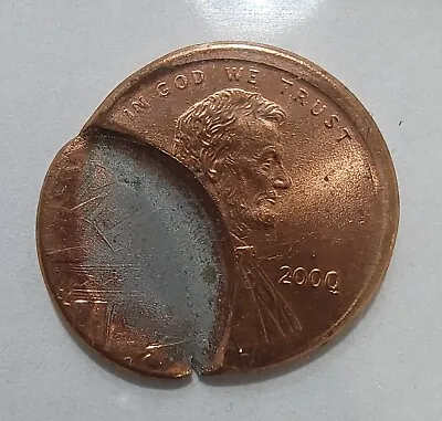 $159.99 • Buy 2000 1c Lincoln Massive Mushroom Brockage Capped Die Mint Mistake Error Coin