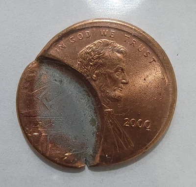 $159.99 • Buy 2000 1c Lincoln Massive Mushroom Brockage Capped Die Mint Mistake Error Coin