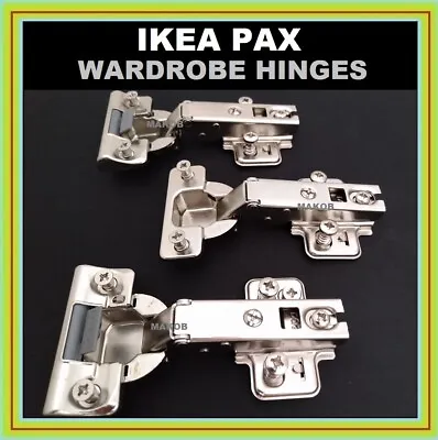 £15.95 • Buy Ikea Hinge Pax Komplement Soft Close 3 In Pack Wardrobe Brand New 002.145.05