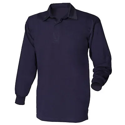 Front Row Long Sleeve Classic Rugby Polo Shirt T-shirt Szs S-4XL RW478 • £11.34