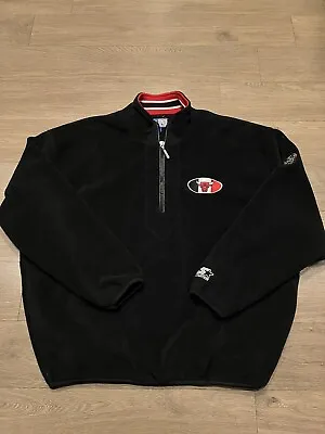 Vintage Starter Chicago Bulls Fleece Zip Up Jacket Mens XXL • $30