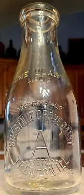 TRENTON ILLINOIS Scarce Quart Milk CHESTNUT GROVE DAIRY Clinton County • $29.95