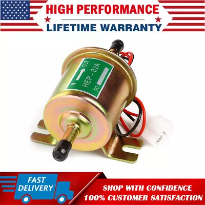 $15.59 • Buy Universal 12V Electric Fuel Pump Gas Diesel Marine Carburetor 2.5-4 PSI HEP-02A