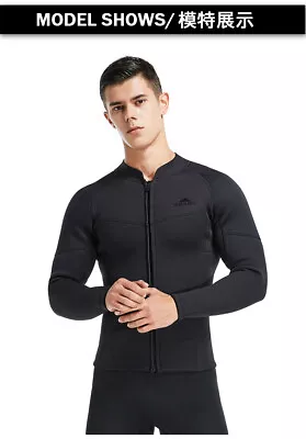 Top Quality Wetsuits 3mm Men Neoprene Top Jacket Keep Warm For Water Sports NEW • $44.99