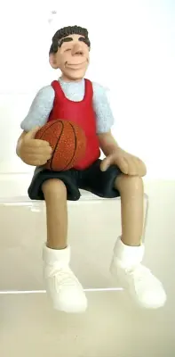 D Manning FAMILY OF FRIENDS Shelf Sitter. WHITE MALE BASKETBALL PLAYER. #90736. • $24.95