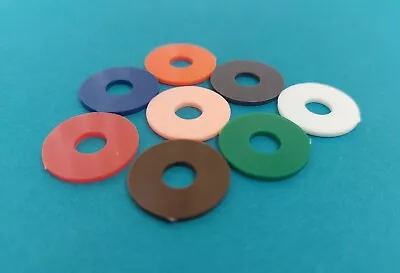 Mixed Colours Nylon 66 Plastic Washers / Shims Large M6 X 19 X 1.6mm Thickness • £3.70