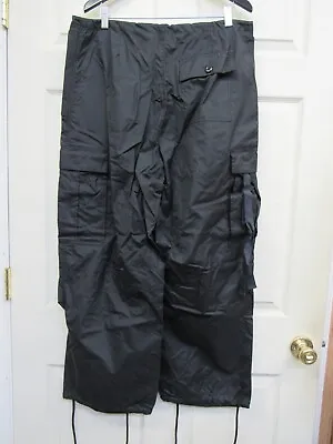 Vintage Military Style Cargo Pants Black Arctic Trouser Shell Made Romania NOS • $36