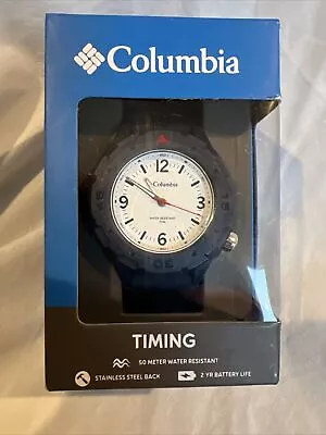 New In Box Columbia Trailhead Quartz White Dial / Blue Silicone CSS13-003 • $42.99