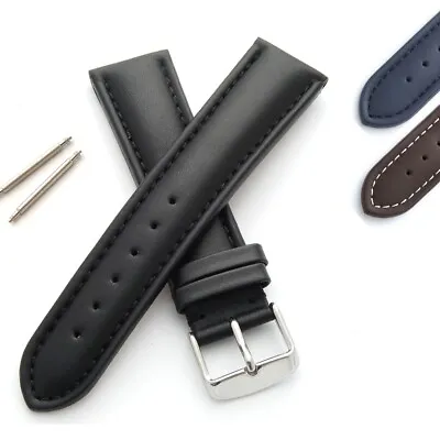 Genuine Leather Watch Strap Band Padded For 18mm 20mm 22mm 24mm Mens Womens • £17.80