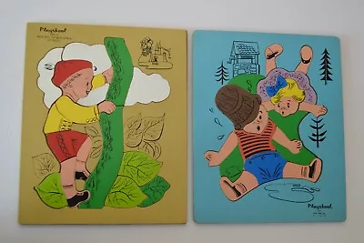 Playschool Wooden Vintage Puzzles Jack Jill - Jack Beanstalk • $9.99