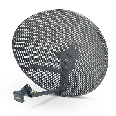 £41.49 • Buy 80cm Zone 2 Satellite Dish & MK4 Twin LNB For Sky Freesat HD Polesat Hotbird