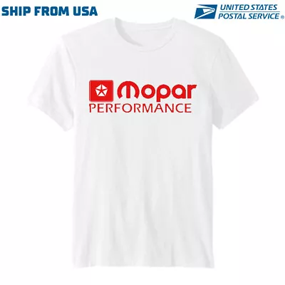 Mopar Performance Logo  T Shirt 100% Cotton Sz S-5XL • $25.99