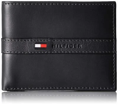 £27.99 • Buy Authentic Tommy Hilfiger Black  Men's Leather Wallet New  Free Uk. Shipping     