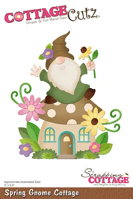 New Scrapping Cottage Cutz Metal Cutting Die Spring Gnome Cottage  • £27