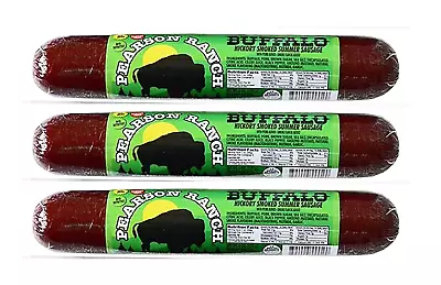 Pearson Ranch Buffalo Hickory Smoked Wild Game Summer Sausage Pack Of 3 – 6oz • $48.39