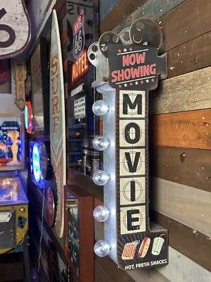 Movie Now Showing 26  Double Sided Marquee LED Sign Vintage Retro Design • $99.95