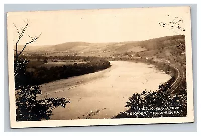 Vintage 1916 RPPC Postcard Susquehanna River Meshoppen Pennsylvania • $17.97